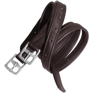 Correas de estribo de cuero genuino Premium 145CM cuero genuino estribo para montar a caballo con hebillas de acero inoxidable - Product Image 2