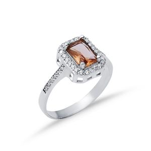 Baguette diseño 925 Plata sultanita anillo joyería para mujer Baguette venta al por Mayor turco hecho a mano 925 joyería de plata esterlina - Product Image 3