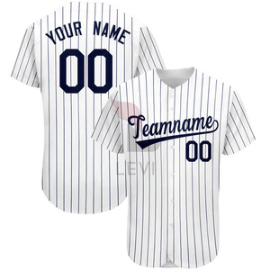 Maillot de baseball personnalisé en spandex/coton imprimé uni pour hommes, qualité supérieure, broderie antibactérienne, col en V - Product Image 1