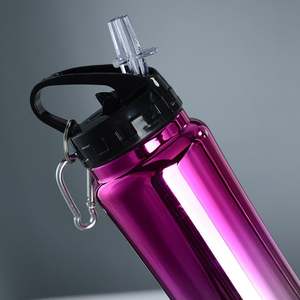 Bouteille d'eau isotherme en acier inoxydable à paroi simple de 800 ml, couleur dégradée électrolytique, petite bouteille de sport à taille cintrée - Product Image 3