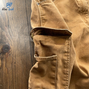 Pantalon cargo formel léger et droit, prix de gros bon marché, fabricant, 100% coton, séchage rapide, taille complète, teinture unie, 2025 - Product Image 5