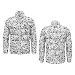 Veste coupe-vent personnalisée avec logo, col roulé, imperméable, rembourrée, zippée, imprimée en 3D, camouflage, impression personnalisée, pour l'hiver - Product Image 4