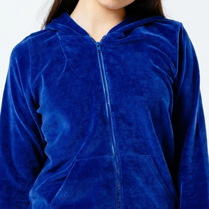 Ensemble de survêtement en velours vintage pour femmes, taille XXL, mode d'hiver, deux pièces, sweat-shirt à capuche, jogging, logo uni, style décontracté écologique - Product Image 6