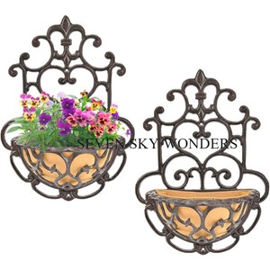 Maceta colgante de Metal y maceta con forma única de Metal, latón antiguo, maceta colgante de Metal con maceta, suministro de Color marrón - Product Image 1