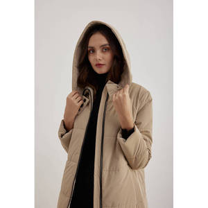 Abrigo Largo Acolchado con Estampado de Leopardo para Invierno, con Capucha Desmontable y Cuello Alto - Product Image 5