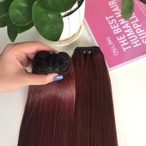 ผมตรงกระดูกผมคนแท้จากเวียดนามผมตรงขอบหยักทรงหลวมสีเบอร์กันดี - Product Image 3