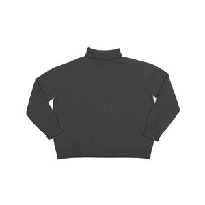 Mode féminine, pull ample à manches longues et col haut, pull fin en coton torsadé, ODM OEM - Product Image 3