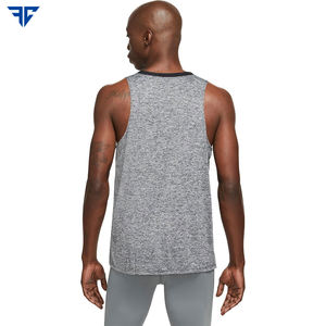 Débardeurs de gymnastique 100% coton de haute qualité pour hommes personnalisable respirant tricoté conception capuche col course musculation - Product Image 5