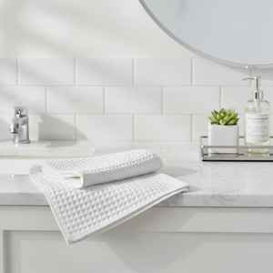 Serviette de bain et de visage professionnelle en coton gaufré turc 100% pour hôtel, 50x70cm, haute absorption, séchage rapide, fabriquée en Turquie - Product Image 3