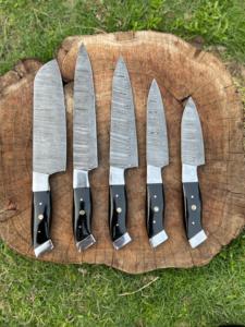 Ensemble de chef 5 pièces avec manche noir Collection de couteaux haut de gamme - Product Image 2