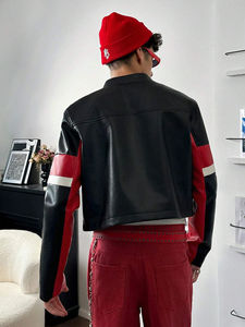 Chaqueta de Cuero Auténtico para Hombre, Estilo Bomber, Diseño Retro Vintage, Ajustada, Clásica, de Lujo, para Invierno - Product Image 2