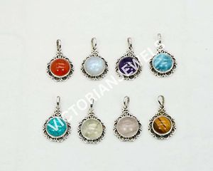 925ที่เป็นของแข็ง April เงินแท้เดือนเกิดหินรูไทล์สีทองพร้อมฐานหนามเตยสไตล์ดอกไม้จี้เสน่ห์ - Product Image 5