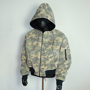 เสื้อโค้ทมีฮู้ดแบบสวมศีรษะมีซิปสำหรับฤดูหนาวผ้าคอตตอน100% พิมพ์ลายออกแบบได้ตามต้องการ - Product Image 1