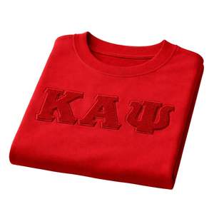 Camiseta de Fraternidad Kappa Alpha Psi en Color Carmesí Sólido, Talla Real, Algodón Premium, Bordado con Letras Griegas - Product Image 6