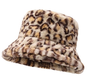 Logotipo bordado personalizado Nuevo diseño Sombrero de cubo de leopardo Sombrero de Sol de lana de ala ancha de alta calidad para uso diario informal unisex - Product Image 2