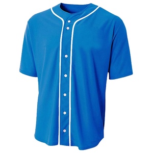 Maillot de baseball unisexe à boutons 100 % polyester séchage rapide imprimé numériquement à manches courtes uniforme d'équipe de softball pour adultes - Product Image 5