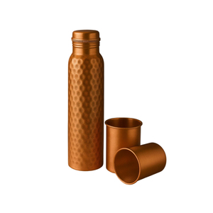 Handcrafted Pure Copper <b>Water</b> <b>Bottle</b> Leak-Proof Embossed Design Ayurvedic Health Benefits Drinkware Yoga <b>Bottle</b> <b>Daily</b> Hydration - Product Image 3