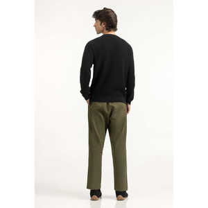 Suéter de Algodón 100% para Hombre, Corte Regular, MN-SWT-WS25-074 B, con Cierre, Logotipo, Rayas y Decoración Estampada para Primavera y Otoño - Product Image 3