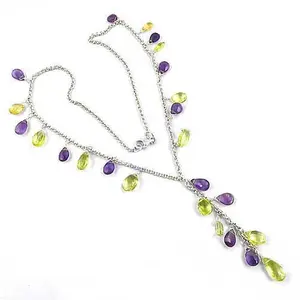 สร้อยคอจี้ประดับเพทายชุบแพลตตินัมโรเดียมและทองชมพู ดีไซน์ทันสมัยสำหรับผู้หญิง สวมใส่ได้ทุกวันและในโอกาสหมั้น - Product Image 2