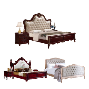 Juegos de dormitorio de lujo estilo europeo real tallado por camas de madera hechas a mano de madera maciza superventas hecho en la fábrica de Indonesia - Product Image 4