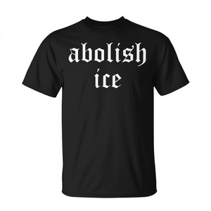 T-shirt con stampa 'Abolish Ice' per protesta politica e diritti civili, per scopi promozionali - Product Image 2