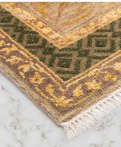 High Quality 5x8 Gold Rose Oushak Rug Persian Design Silk Wool <b>Carpet</b> Hand-Matted Cotton for Modern Home Living Room Meeting - Product Image 3