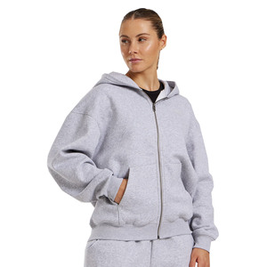 Sweat à capuche décontracté pour femme, manches longues, hiver, logo frontal, 100 % coton, séchage rapide, respirant, écologique, doublure polaire, poche - Product Image 1