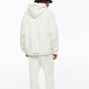 Pantalones de chándal de lona con logotipo personalizado para hombre, ropa de calle de cintura media, pantalones cargo acampanados y bolsillo - Product Image 5