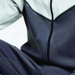 Ensemble de survêtement pour homme, veste de sport, jogging, fermeture éclair intégrale, tenue avec motif uni - Product Image 4