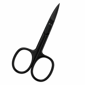 MANAN INSTRUMENTS - Tijeras para Cutículas Rectas de Acero Inoxidable Negro para Diestros, Afiladas, Precisas, Duraderas, Herramienta de Manicura - Product Image 1