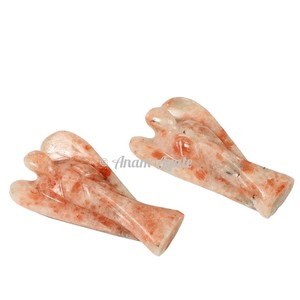Ángeles de Aventurina amarillos hechos a mano únicos de 2 pulgadas a las mejores tarifas - Product Image 3