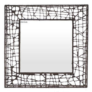 Miroir mural forgé couleur or Design unique Villa Porte et entrée Miroir décoratif pour designer mural pour look fantaisie - Product Image 5