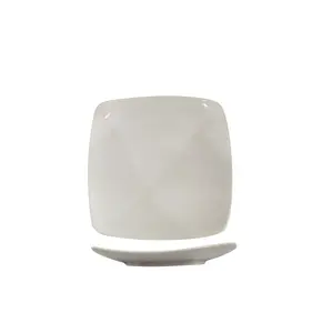 Top supplier Household Porcelain - The square Plate A7 - White, Dia 18 cm model LH-407VA From Vietnam High Quality
