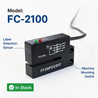 Capteur de détection d'étiquettes FC-2100, interrupteur photoélectrique pour montage sur machine, impression, emballage, comptage et contrôle des étiquettes