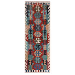 พรมกิลิมไมมาณา อัฟกานิสถาน ขนาด 243 x 88 ซม. ชุดพรมพื้นที่แบบดั้งเดิมของชาวอัฟกัน - Product Image 1