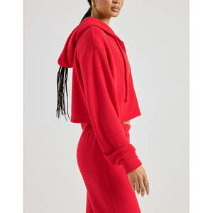 Conjunto de Chándal de Dos Piezas Personalizado para Mujer, Sudadera de Punto de Forro Polar de Invierno, Pantalones Ajustados, Sudadera con Capucha, Conjunto Deportivo para Mujer - Product Image 5