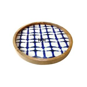 จานไม้สำหรับเสิร์ฟบนโต๊ะอาหารถาดไม้ชากาแฟอาหารเช้าจานเสิร์ฟถาดไม้ - Product Image 1