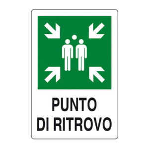 Targa Punto Di <span class=keywords><strong>Ritrovo</strong></span> 300x200 Aluminio Norma Eu - Product Image 1