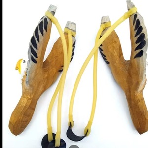 מגולף יד צבוע עץ slingshot מעוצב בעלי חיים חיצונית מעוצב