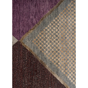พรมไหมพรมผสมไหมไผ่ถักมือลายเรขาคณิต Freedom Manchaha สีเขียว สำหรับใช้ในบ้าน-Les-8371 - Product Image 3