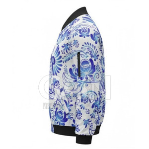 Low Price High Quality Custom Logo Printed Front Men's Hooded Winter Bomber Jacket Plus Size Breathable Eco-Friendly - Product Image 3