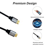 Câble adaptateur DP vers HDMI personnalisable en usine, 8K 60Hz, 4K 120Hz, DisplayPort vers HDMI, 1M 2M 3M, pour PC, téléviseur HD, moniteur de bureau