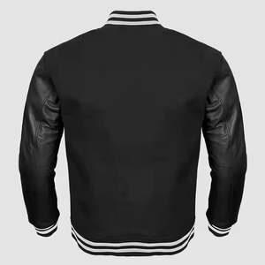 เสื้อแจ็กเก็ตเบสบอลของผู้ชายเสื้อแจ็กเก็ตปักโลโก้ได้ตามต้องการ - Product Image 2