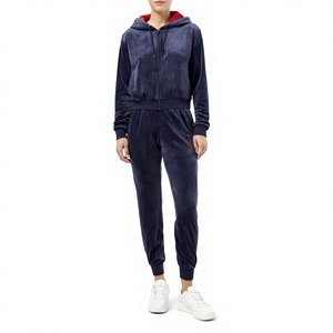 Conjunto de Sudadera con Capucha y Pantalones de Felpa 100% Algodón, Corte Regular, Transpirable, para Hombre y Mujer, Traje Deportivo de Invierno - Product Image 1