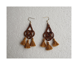 Handmade Lightweight Summer Fashion Women Accessories Rattan <b>Earrings</b> Casual Daily Wear Rattan <b>Earrings</b> Vietnam For Export - Product Image 6
