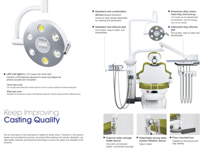 Fauteuil Dentaire <span class=keywords><strong>de</strong></span> Luxe Complet avec Caméra, Lumière LED pour Implants, Système d'Enregistrement Vidéo Médical, Certifié CE, Garantie Électrique 5 Ans - Product Image 4