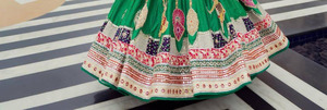 Hermoso Lehenga Choli Tradicional Verde de Algodón para Mujer, Chaniya Choli, Ghagra Choli, Estilo Garba, Traje Dandiya - Product Image 3