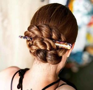 Épingle à cheveux en corne de buffle traditionnelle accessoires de coiffure pour femmes mode quotidienne femmes accessoires pour fête utilisation épingle à cheveux - Product Image 6