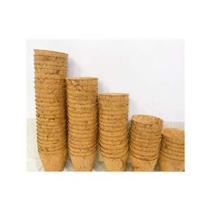 Meilleure vente 100% naturel Vietnam noix de coco Pot fleur en fibre de coco exportation en gros du Viet Nam pour une utilisation au sol du jardin - Product Image 5