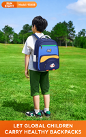 SUN EIGHT Sac à dos d'école primaire de 15,5 pouces pour garçons et filles, sac à livres léger et imperméable avec badge de chat, modèle 90408